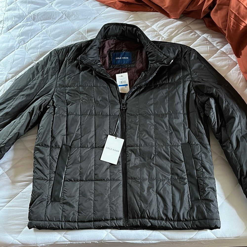Cole Haan MENS Black Quilted Puffer Jacket - NWT - XL